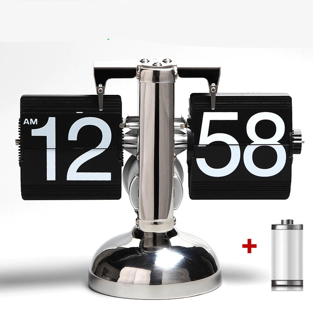 Relógio de Mesa Antigo Flip Clock vintage