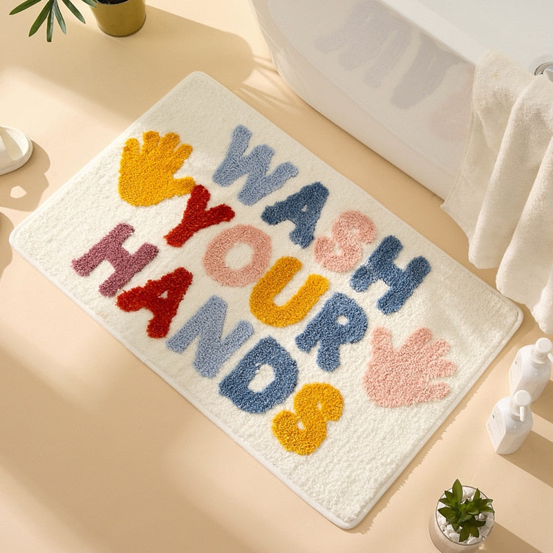 Tapete Casa de Banho Wash Your Hands
