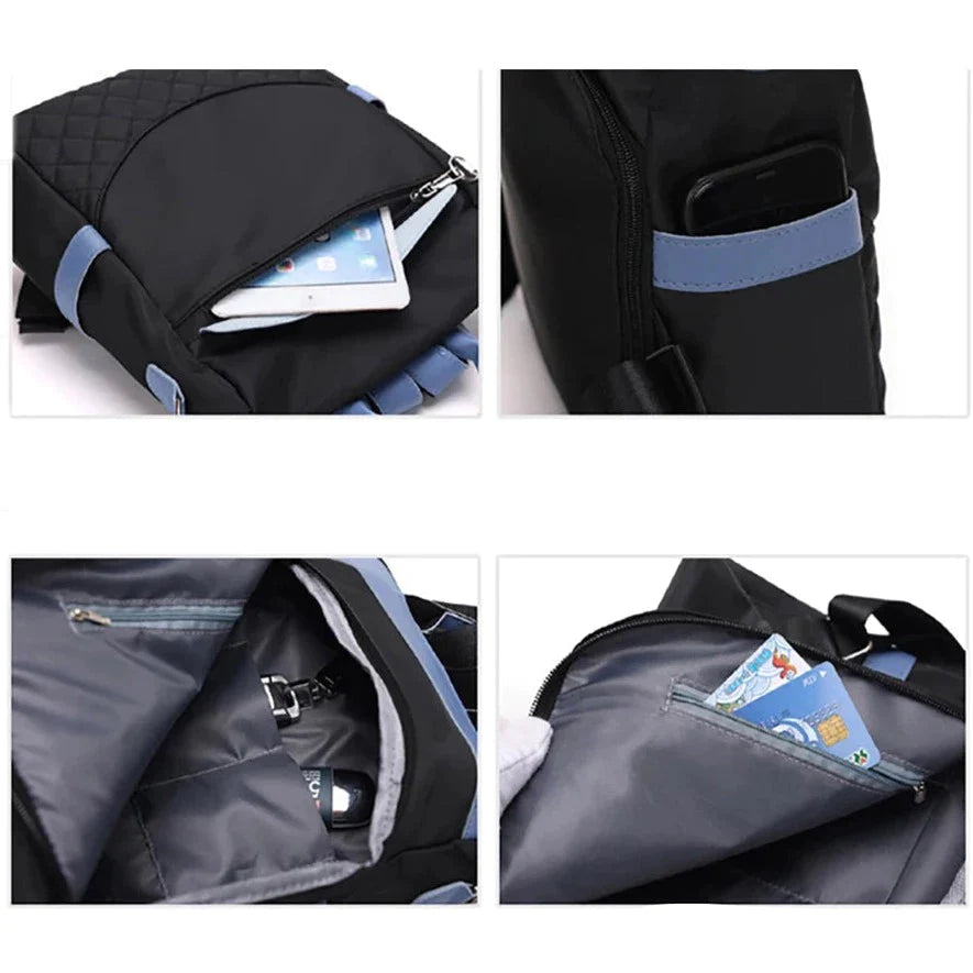 Mochila pequena antirroubo feminina da moda