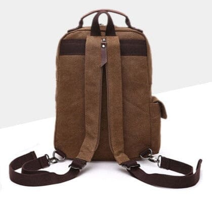Mochila pequena de viagem vintage para mulheres em tecido retrô