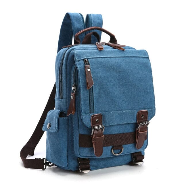 Mochila pequena de viagem vintage para mulheres em tecido retrô