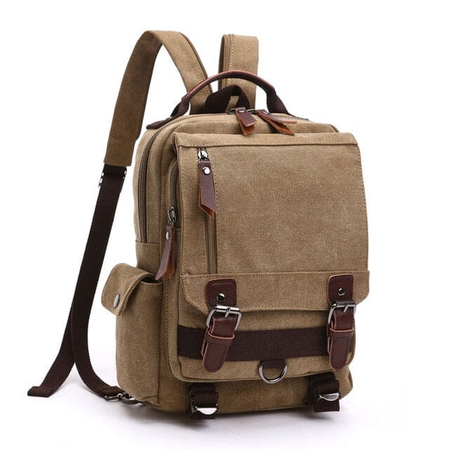 Mochila pequena de viagem vintage para mulheres em tecido retrô