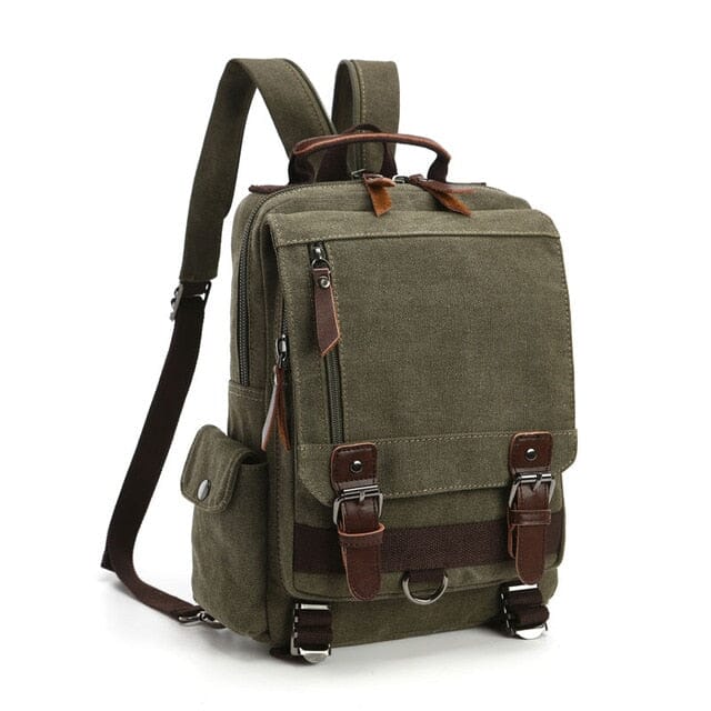 Mochila pequena de viagem vintage para mulheres em tecido retrô