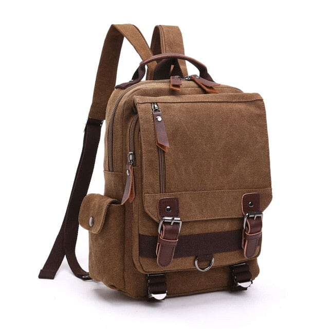 Mochila pequena de viagem vintage para mulheres em tecido retrô