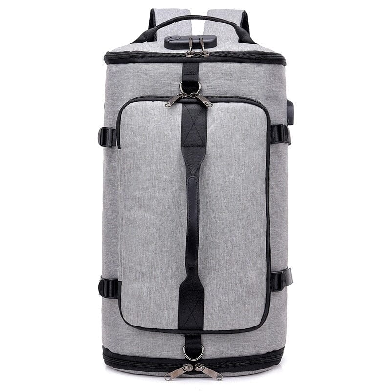 Mochila com compartimento antifurto e para sapatos conectados