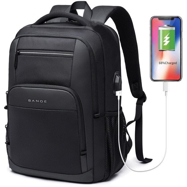 Mochila masculina conectada por USB (15,6 polegadas)