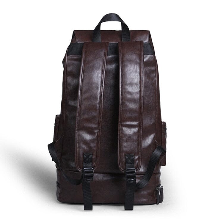Mochila vintage masculina com compartimento para sapatos e USB