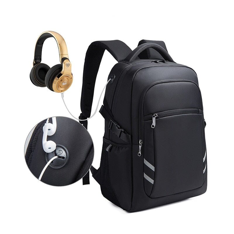 Mochila masculina para laptop de viagem conectada (15,6 polegadas)