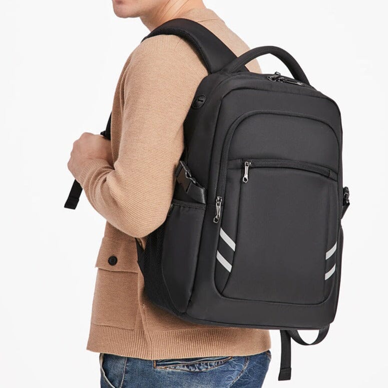 Mochila masculina para laptop de viagem conectada (15,6 polegadas)