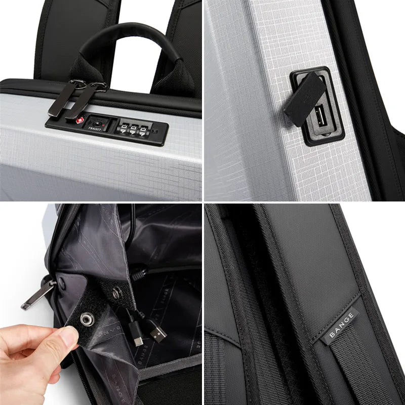 Mochila rígida anti-carteiristas (computador de 15,6 polegadas)