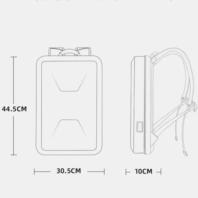 Mochila rígida anti-carteiristas (computador de 15,6 polegadas)