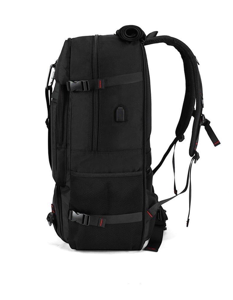 Mochila conversível e expansível para viagem rodoviária