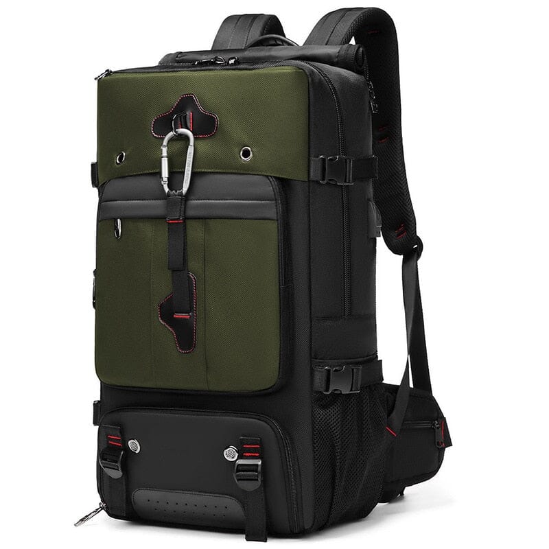 Mochila conversível e expansível para viagem rodoviária