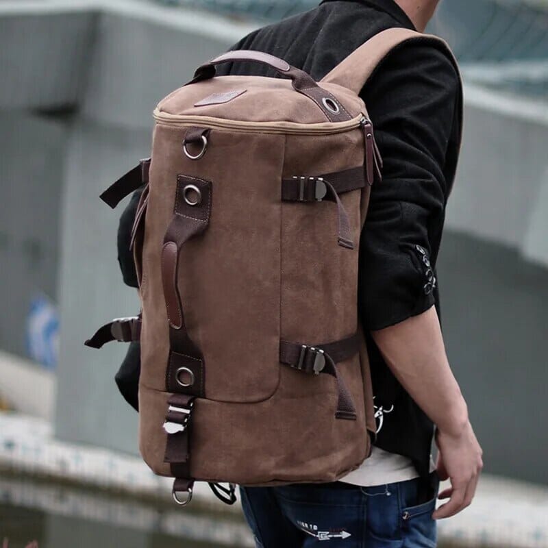Mochila conversível de lona vintage