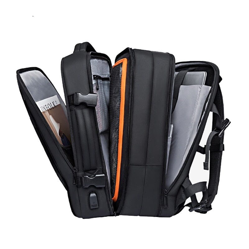 Mochila de viagem expansível para cabine de avião executivo (USB)