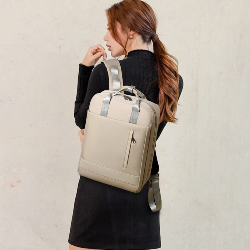 Mochila de viagem USB para avião feminino