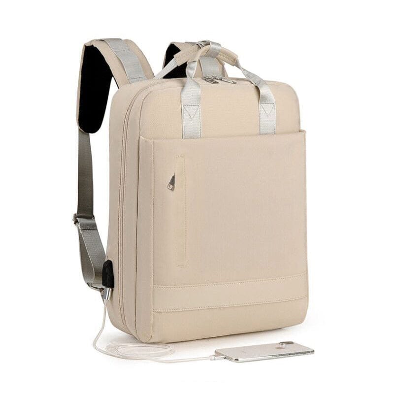 Mochila de viagem USB para avião feminino