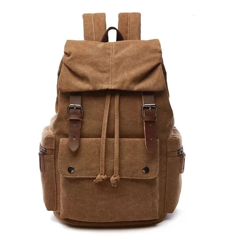 Mochila de viagem em lona vintage