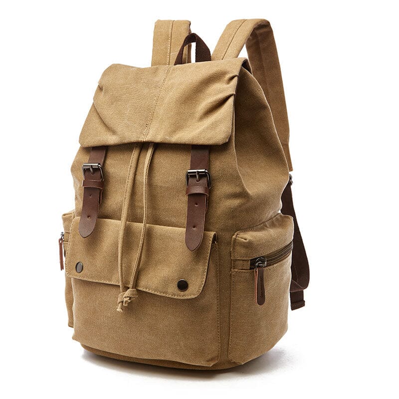Mochila de viagem em lona vintage