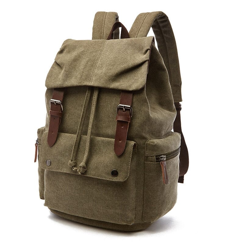 Mochila de viagem em lona vintage