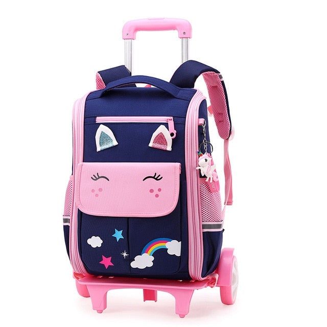 Bolsa de viagem com rodas de unicórnio feliz