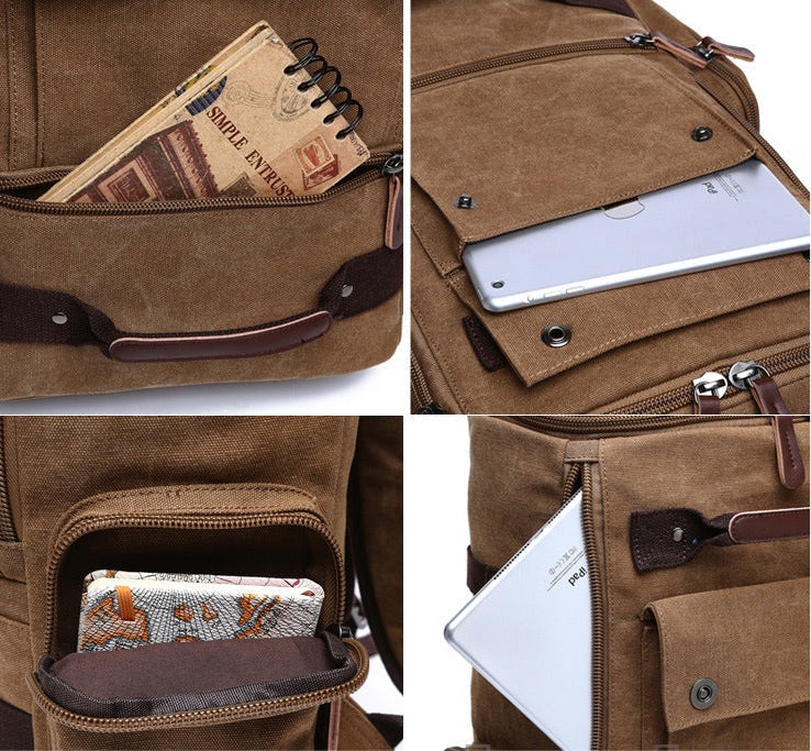 Mochila de viagem vintage nômade
