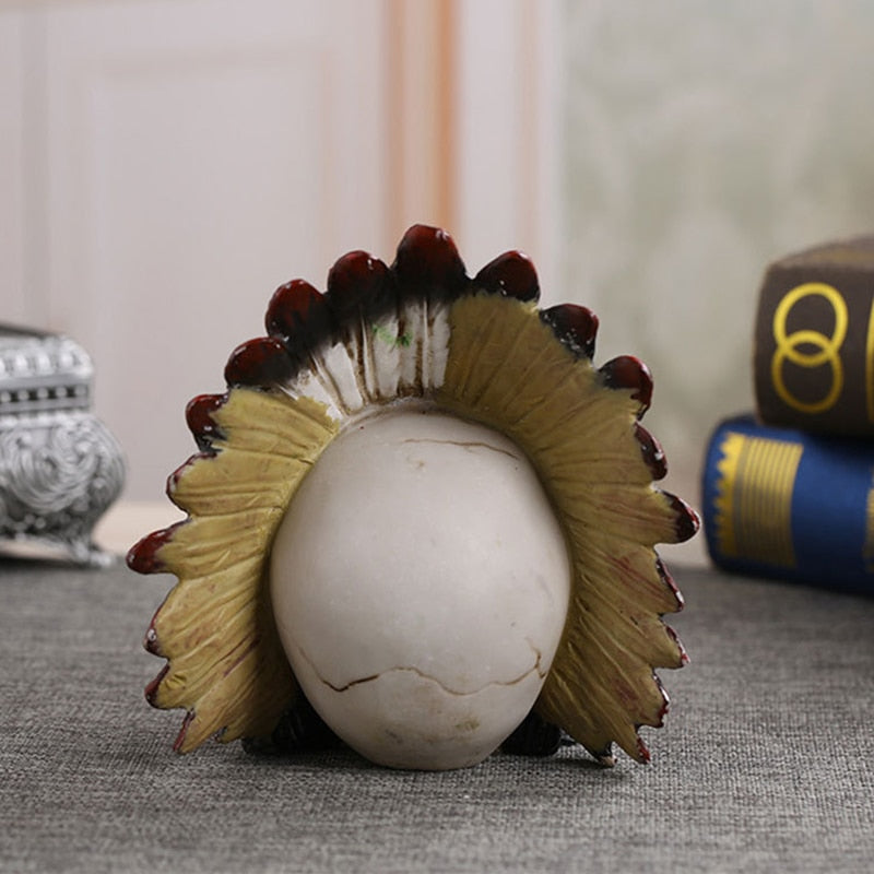 estatua caveira indiana decorativa