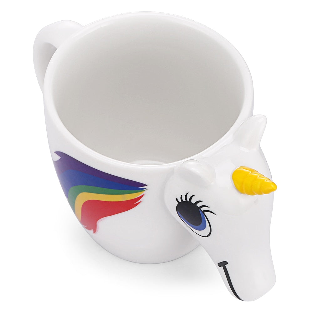 Caneca Magica Unicórnio termica que Muda de Cor 3D