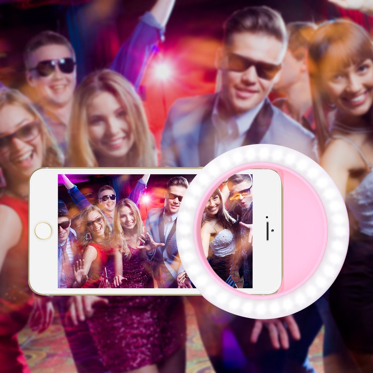 ring light selfie telemóvel usb