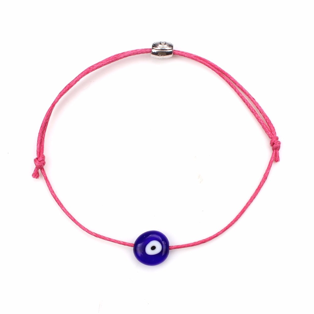 Pulseira Olho Turco Macramé rosa