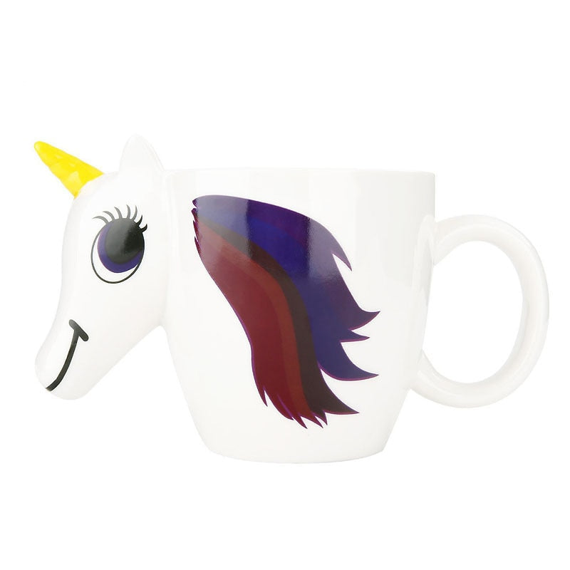Caneca Magica Unicórnio Muda de Cor 3D