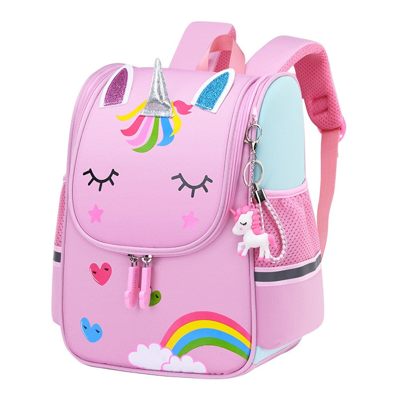 Mochila Unicórnio escolar Cor-de-rosa Kawaii