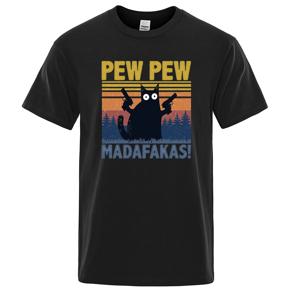 T-Shirt Engraçada Pew Pew Madafakas