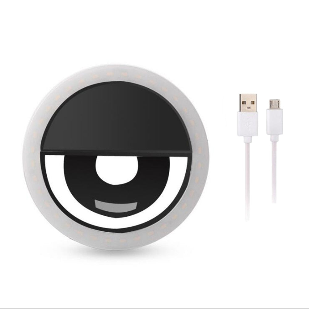 ring light selfie telemovel usb anel de luz
