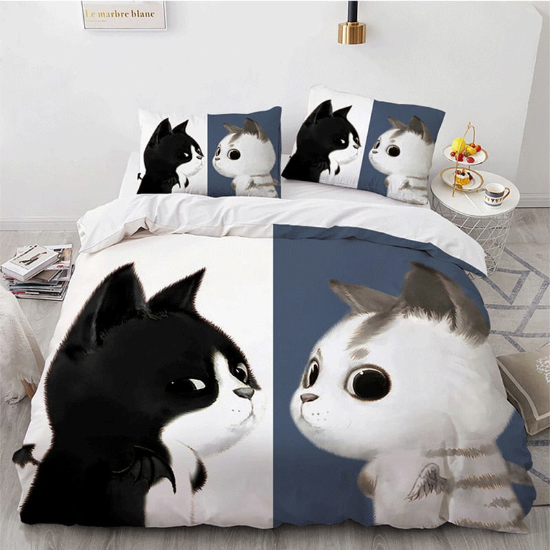 Capa de Edredom Casal Gatinhos