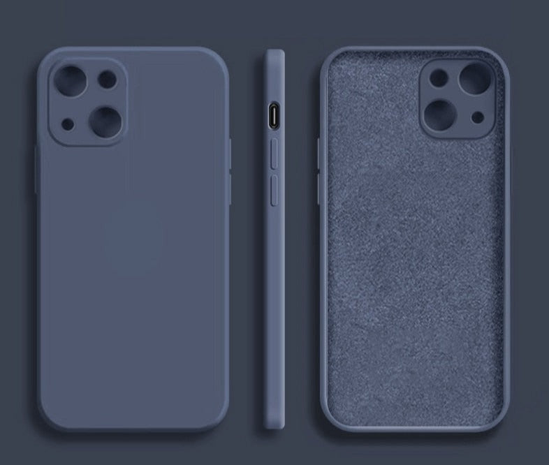 capa iphone cinza escuro silicone