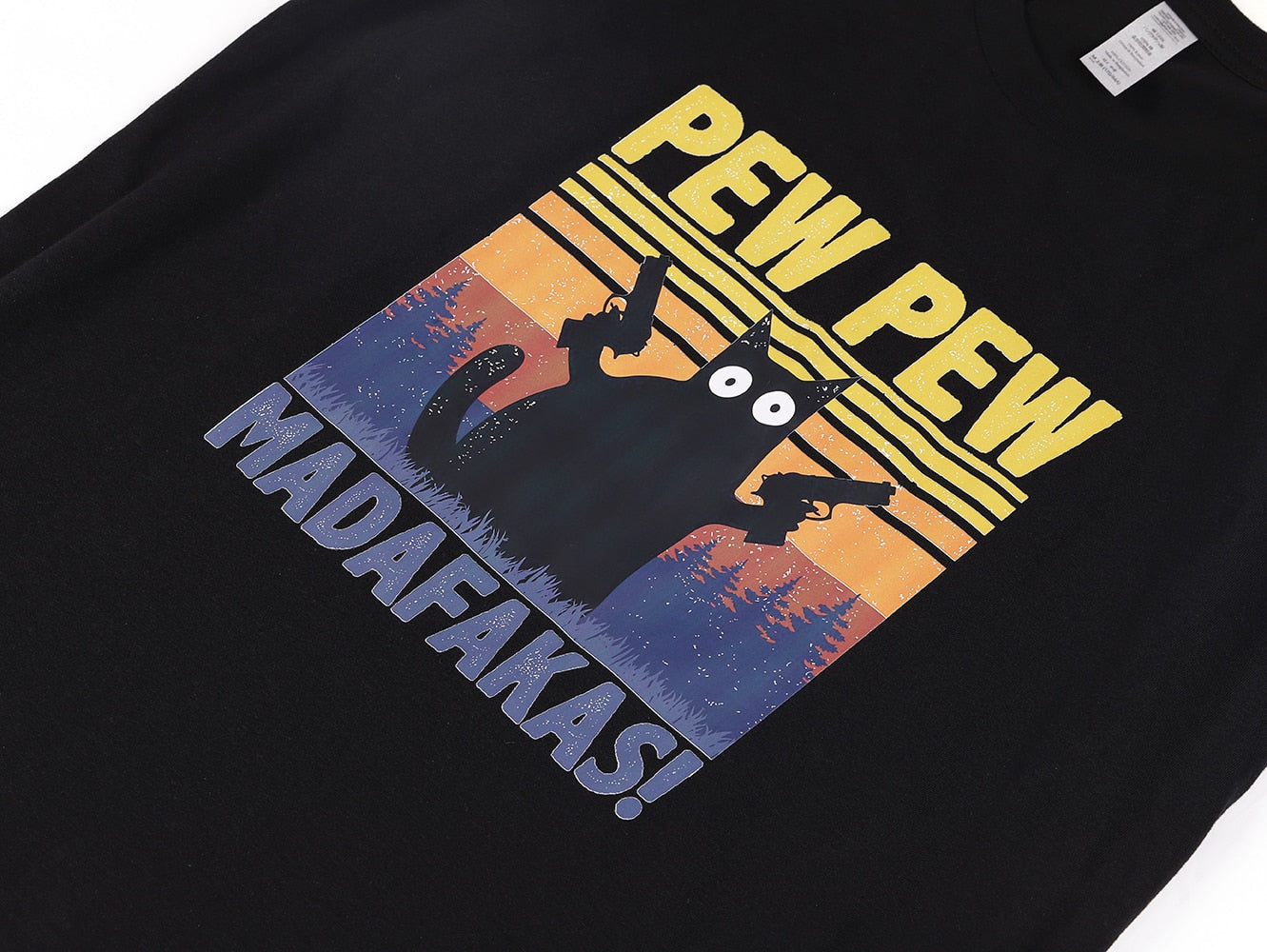 T Shirt Engraçada Pew Pew Madafakas
