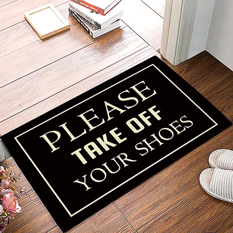 tapede parede please take off your shoes