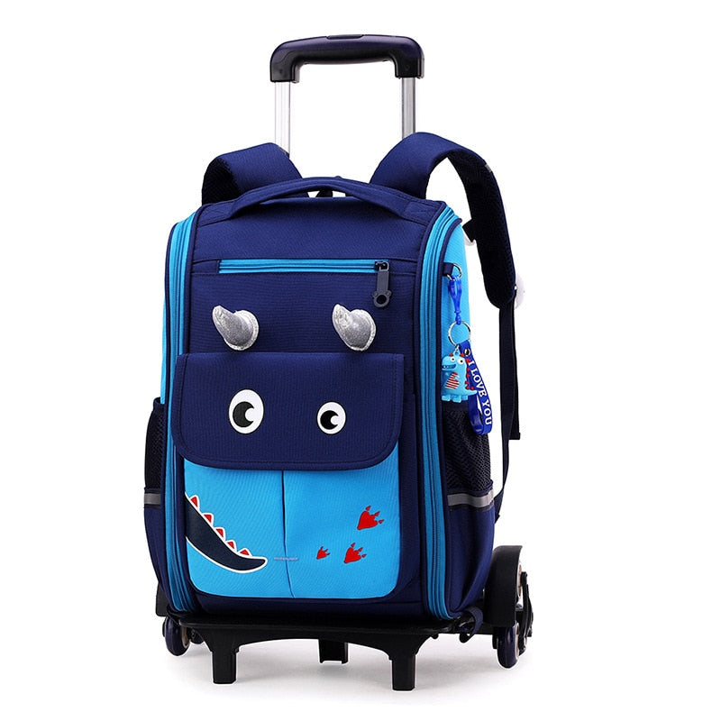 mochila dinossauro trolley escolar