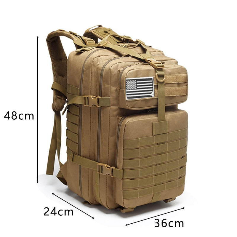 mochila militar tatica coyote 50l