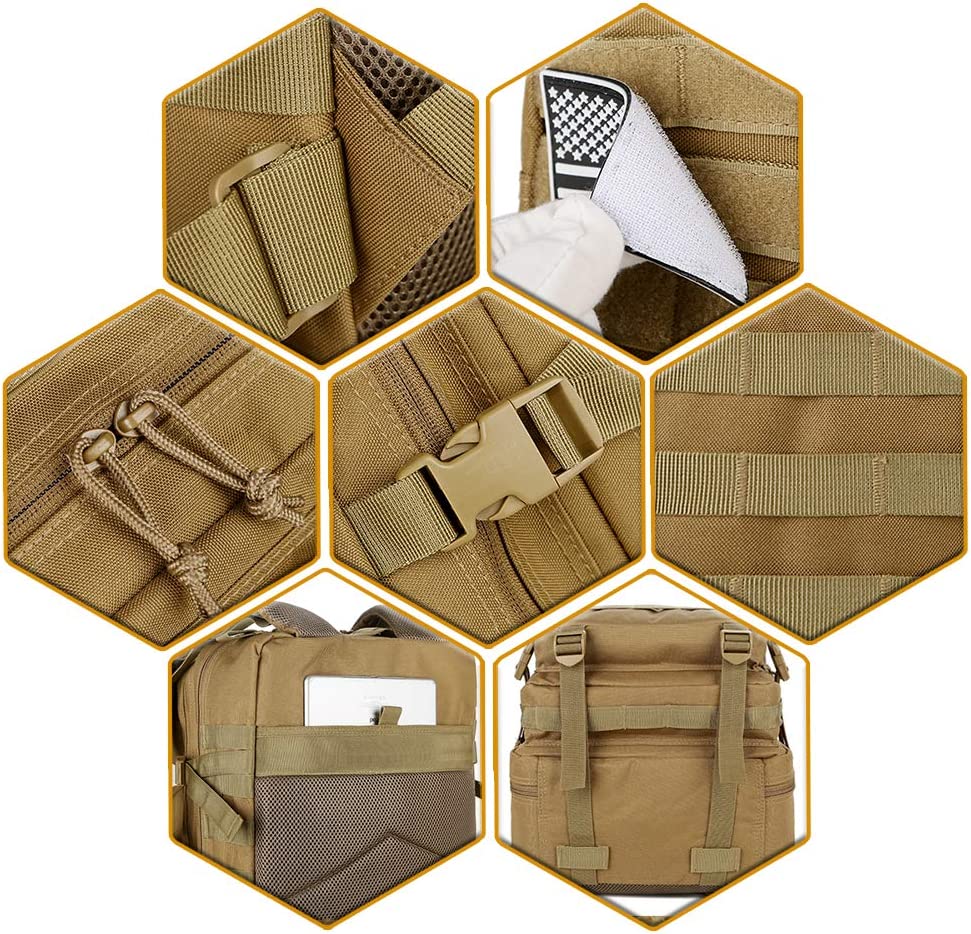 mochila militar tatica 50 litros coyote