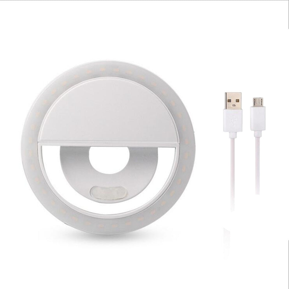 ring light selfie telemovel usb