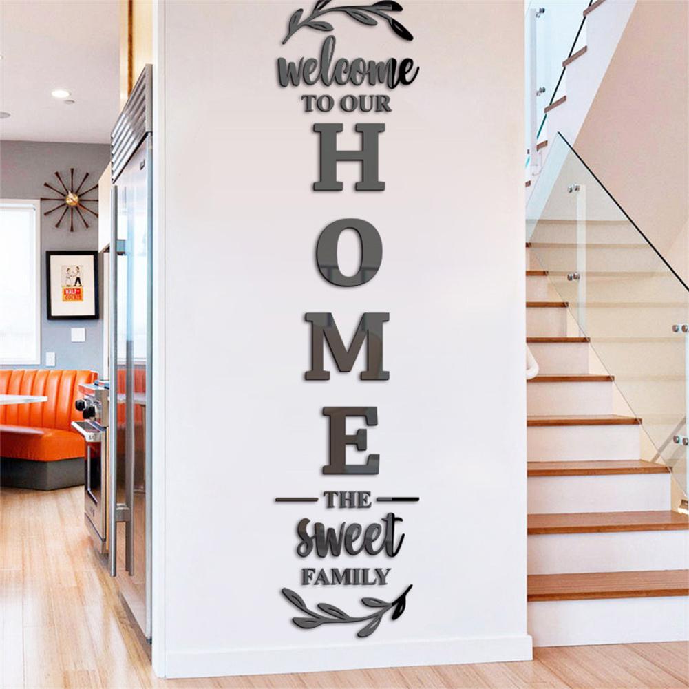espelho parede autocolante welcome to our home