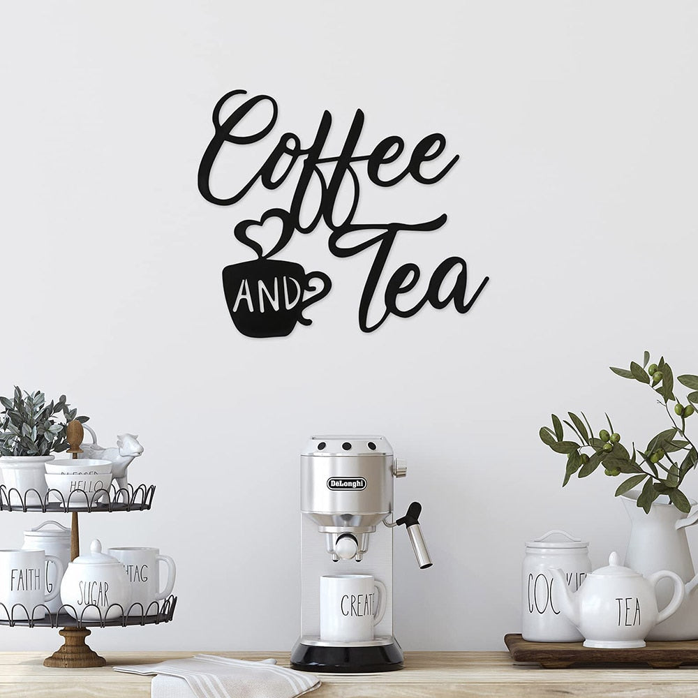 Decoração Parede Metal Coffee And Tea