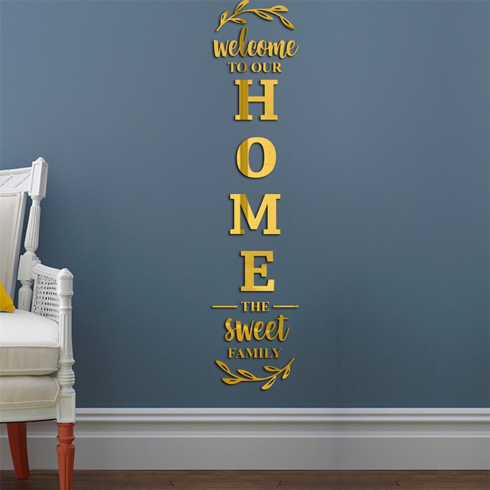 espelho autocolante de parede welcome to our home