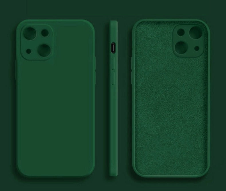 capa iphone verde escuro silicone