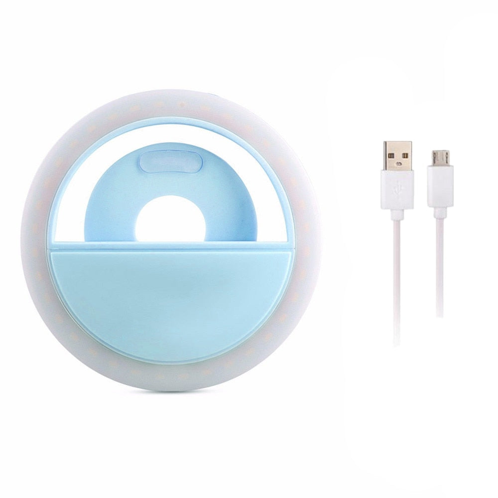 ring light selfie telemovel usb luz