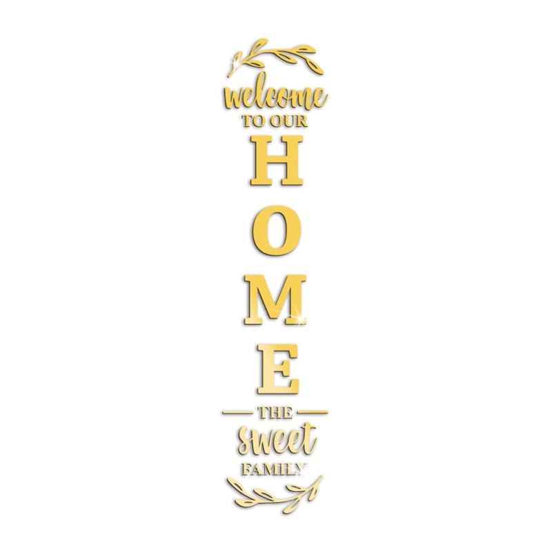 espelho adesivo de parede welcome to our home