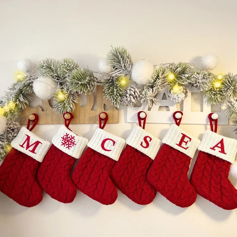 Meia de Natal com Letra para Decoração