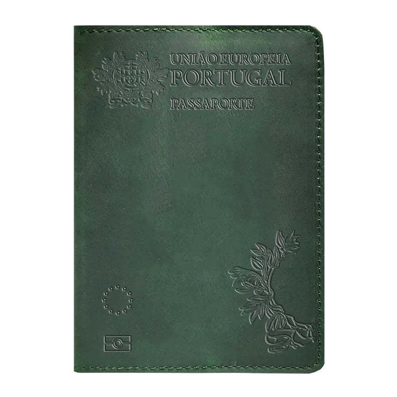 capa passaporte portugal em couro